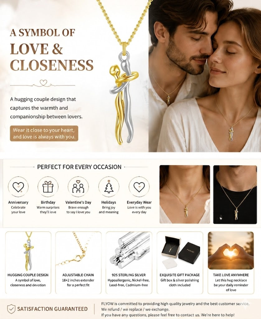 🔥90%off TODAY! Forever Embrace Necklace – A Symbol of Love & Connection Oneswear®