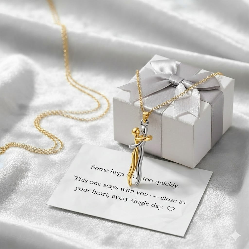 🔥90%off TODAY!丨Oneswear® Forever Embrace Necklace – A Symbol of Love & Connection--Gift Box Packaging🎁