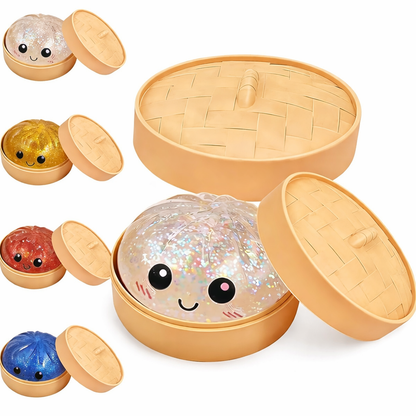 🔥HEATWOLF® Sparkle Dumpling Squishy Box —✨✨Adorable Dumpling Squishy Toy & Anxiety-Relief Gadget