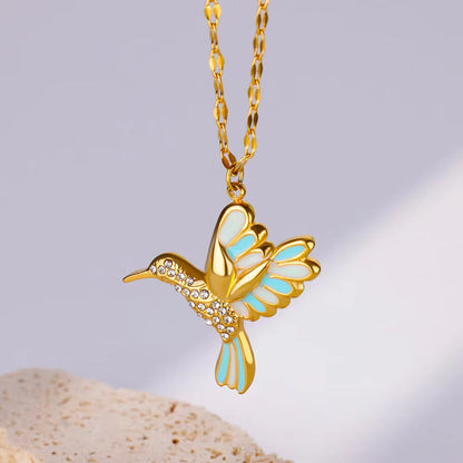 🔥 Final Day: 75% OFF!! | CZTICLE® 🦜 2026 Brand New Upgrade 💥 Exquisite Diamond-Embellished Hummingbird Necklace