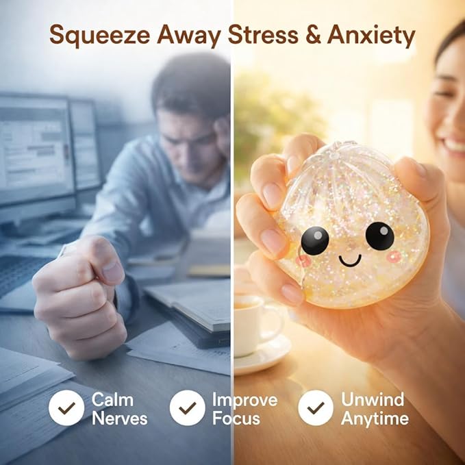 🔥HEATWOLF® Sparkle Dumpling Squishy Box —✨✨Adorable Dumpling Squishy Toy & Anxiety-Relief Gadget