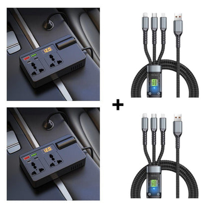 Billhol®🔥2026 New Arrivals: 55% Off for Limited Time!🔥🔋Portable Car Inverter 12V/24V to 220V with Digital Display