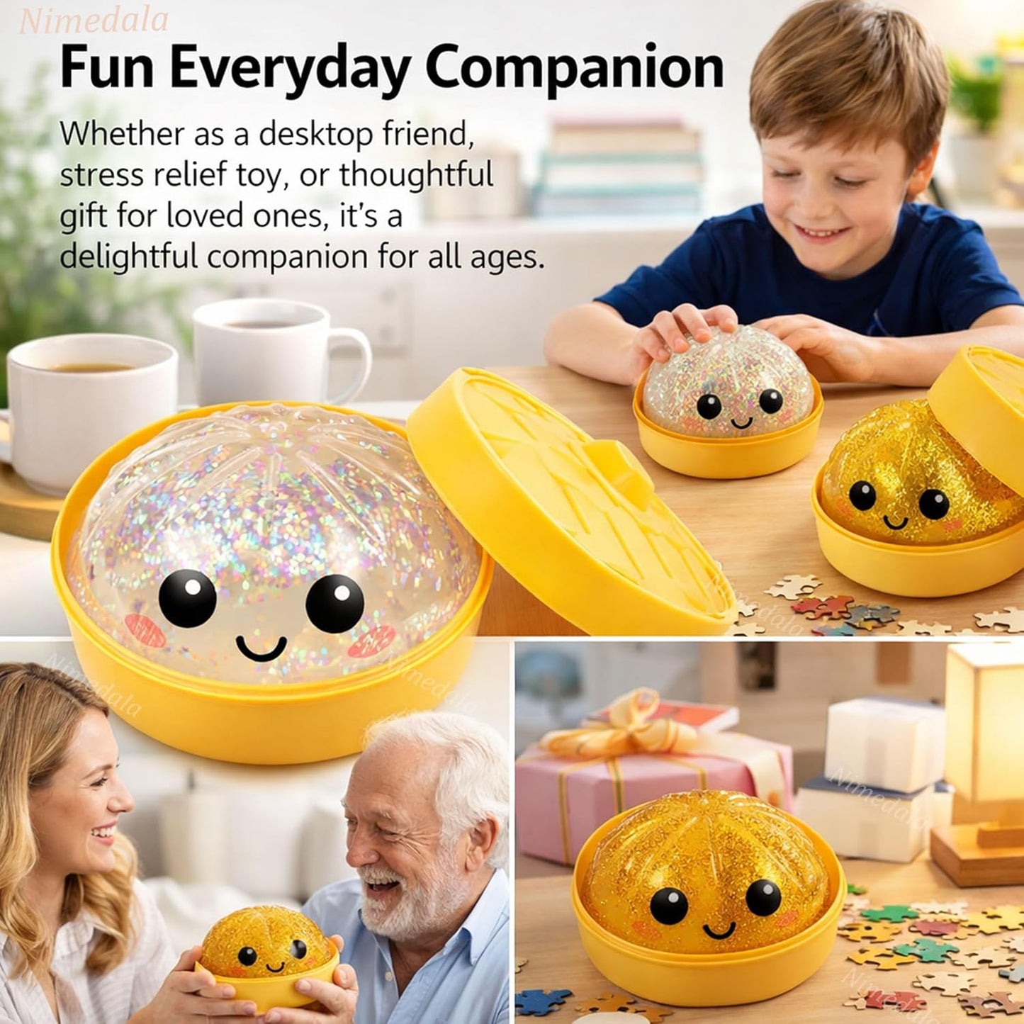 🔥HEATWOLF® Sparkle Dumpling Squishy Box —✨✨Adorable Dumpling Squishy Toy & Anxiety-Relief Gadget