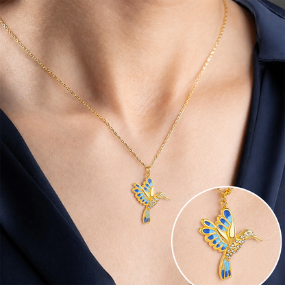 🔥 Final Day: 75% OFF!! | CZTICLE® 🦜 2026 Brand New Upgrade 💥 Exquisite Diamond-Embellished Hummingbird Necklace