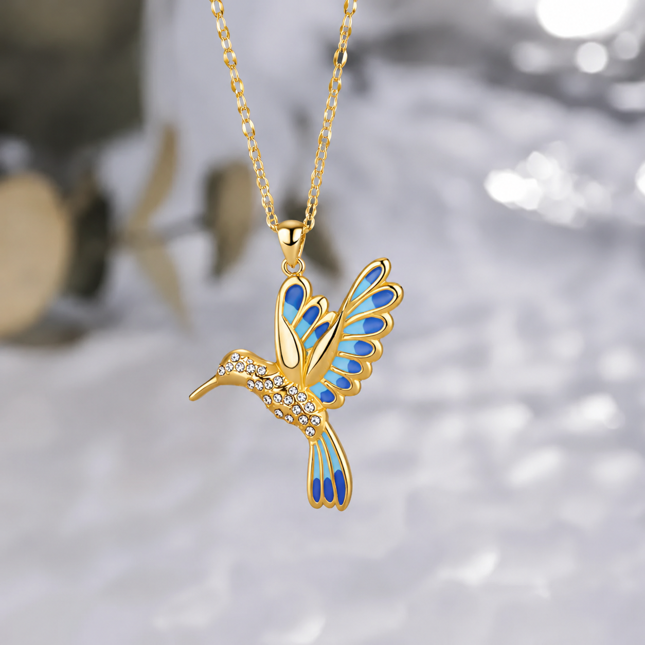 🔥 Final Day: 75% OFF!! | CZTICLE® 🦜 2026 Brand New Upgrade 💥 Exquisite Diamond-Embellished Hummingbird Necklace