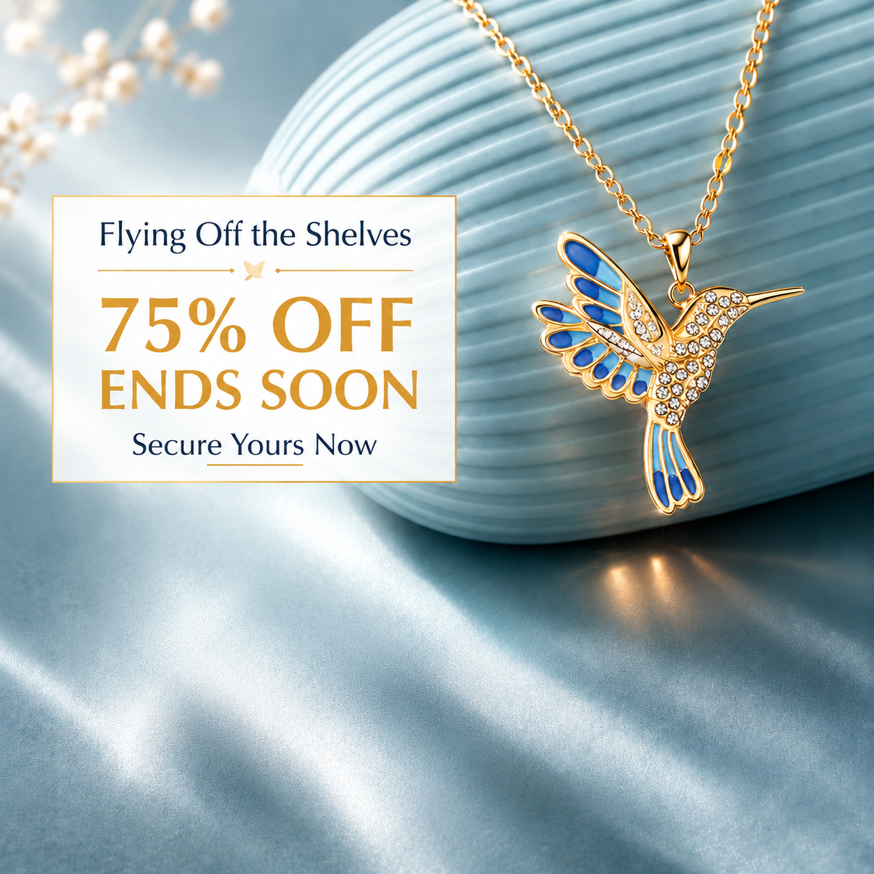 🔥 Final Day: 75% OFF!! | CZTICLE® 🦜 2026 Brand New Upgrade 💥 Exquisite Diamond-Embellished Hummingbird Necklace